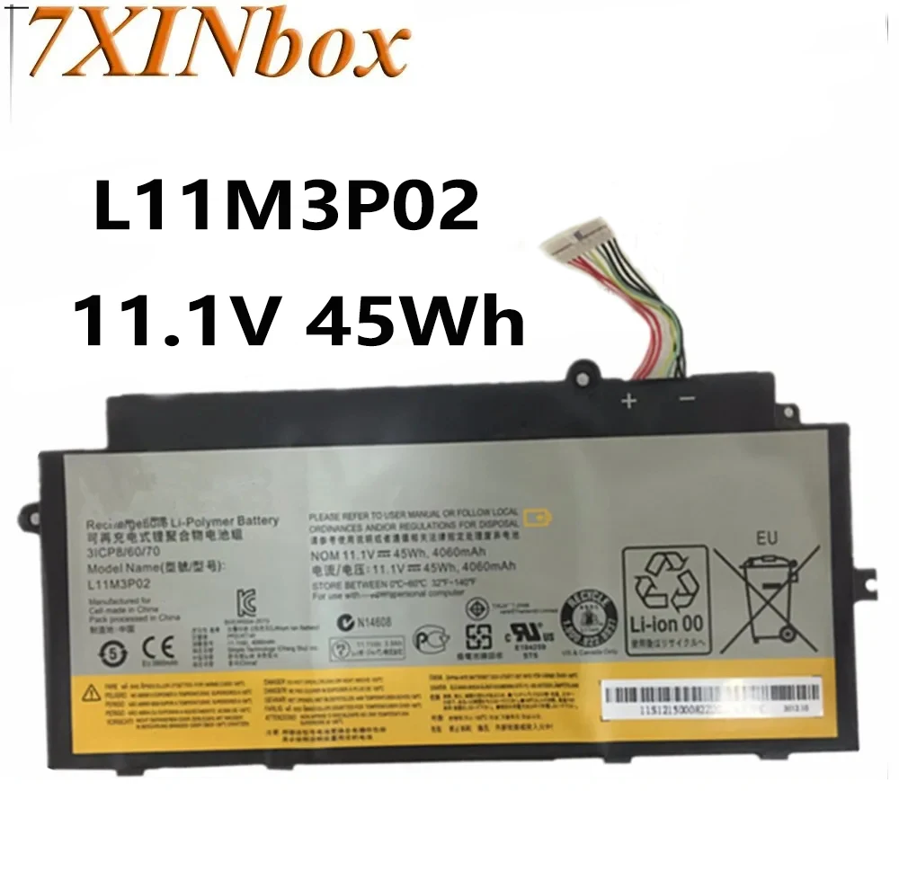 

7XINbox 11.1V 45Wh Original L11M3P02 L11L6P01 Laptop Battery For Lenovo IdeaPad U31 U510 Series Tablet