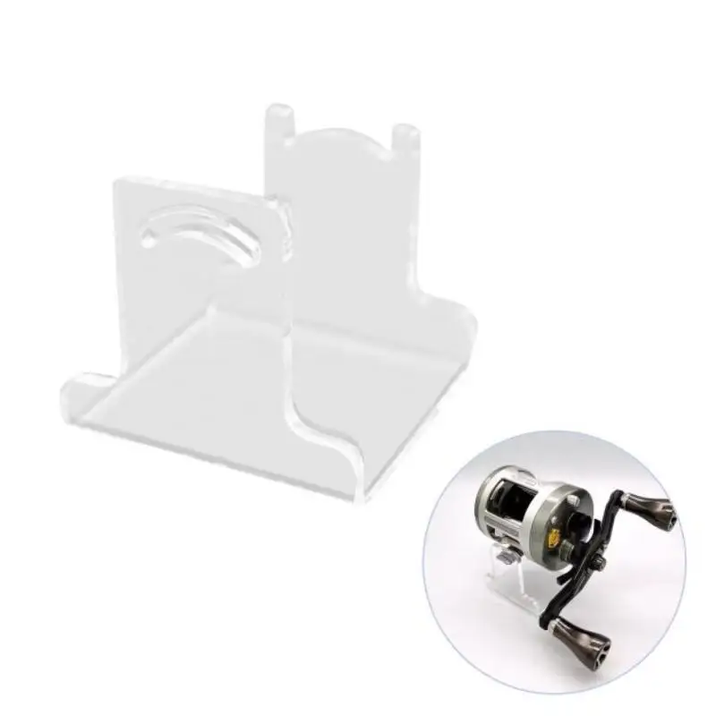 1/2Pcs Fishing Shelf Holder Support Rack Fishing Gear Storage Decoration Acrylic Baitcasting Reel Display Shelf Stable Base
