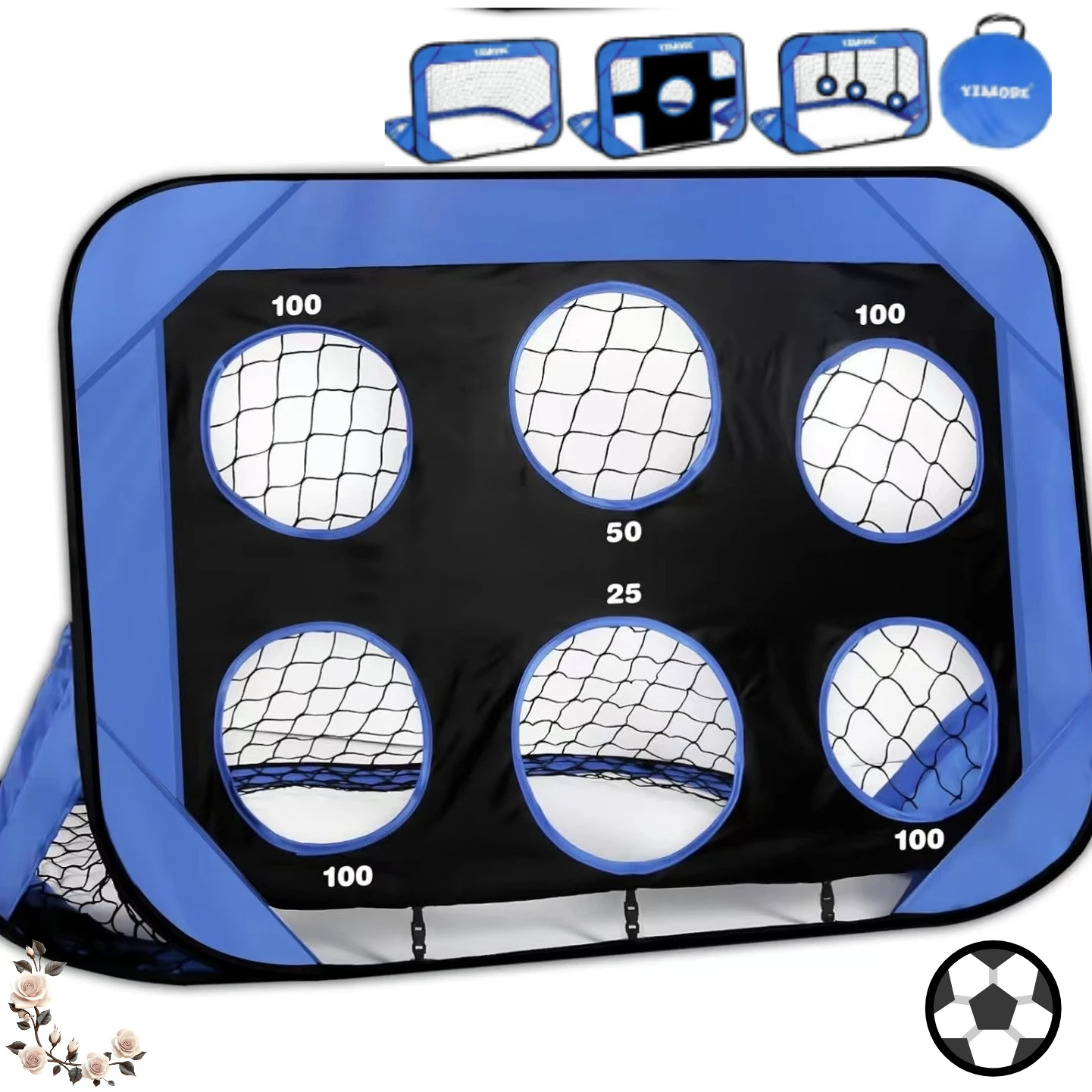 

Beginners Football Gate 4-in-1 Portable Detachable Multipurpose Soccer Training Net