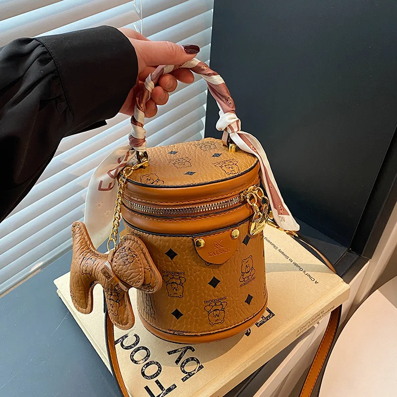 

2025 Spring Summer Cylinder Bag, Luxe Shoulder Purse for Women, Elegant Crossbody Tote, Minimalist Day-to-Night Bag, Textured