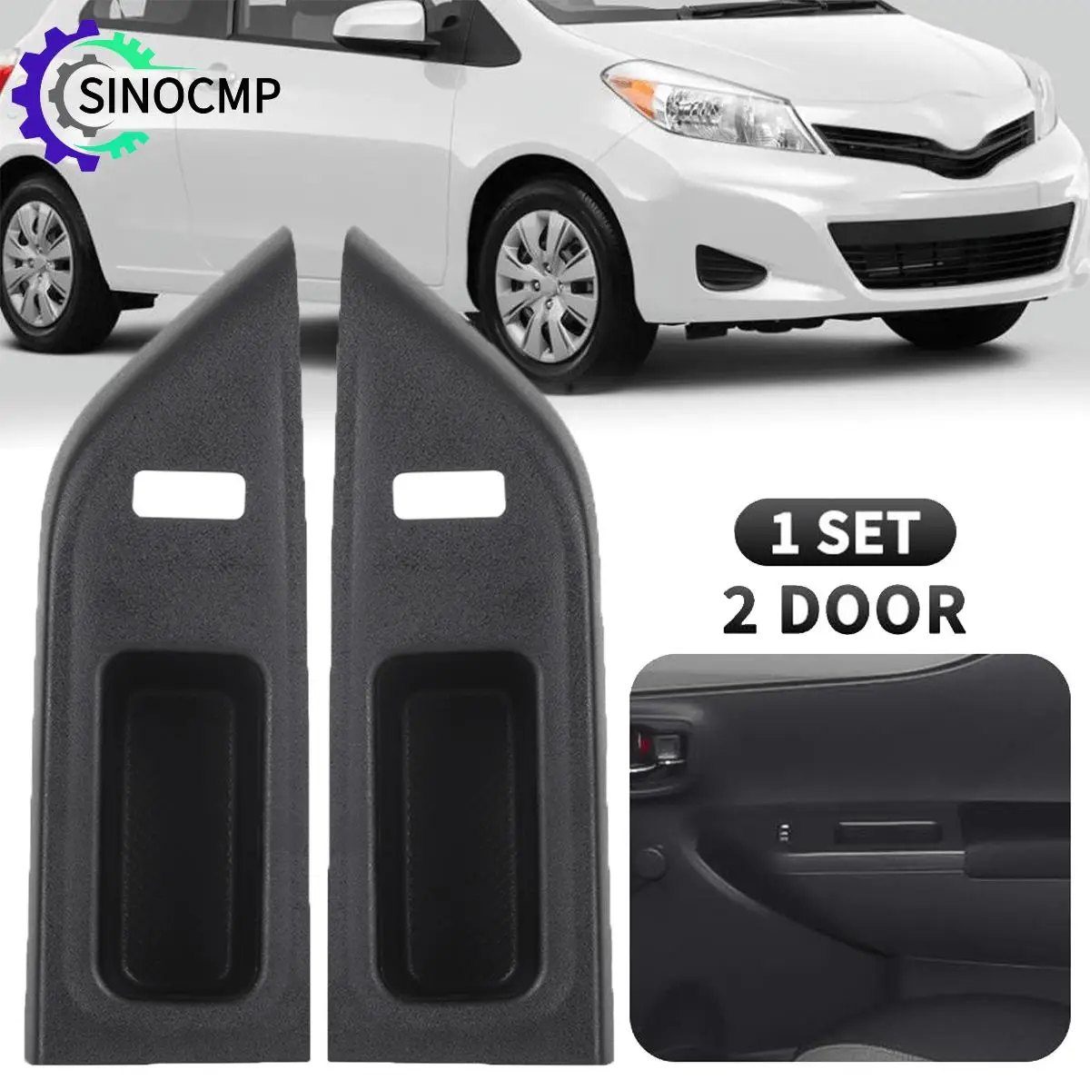 

2Pcs Front Left+Right Lock Switch Bezel Trim 74231-52680-C0 74231-52670-C0 for TOYOTA YARIS Hatchback 2 Door 2012 2013 2014 2015