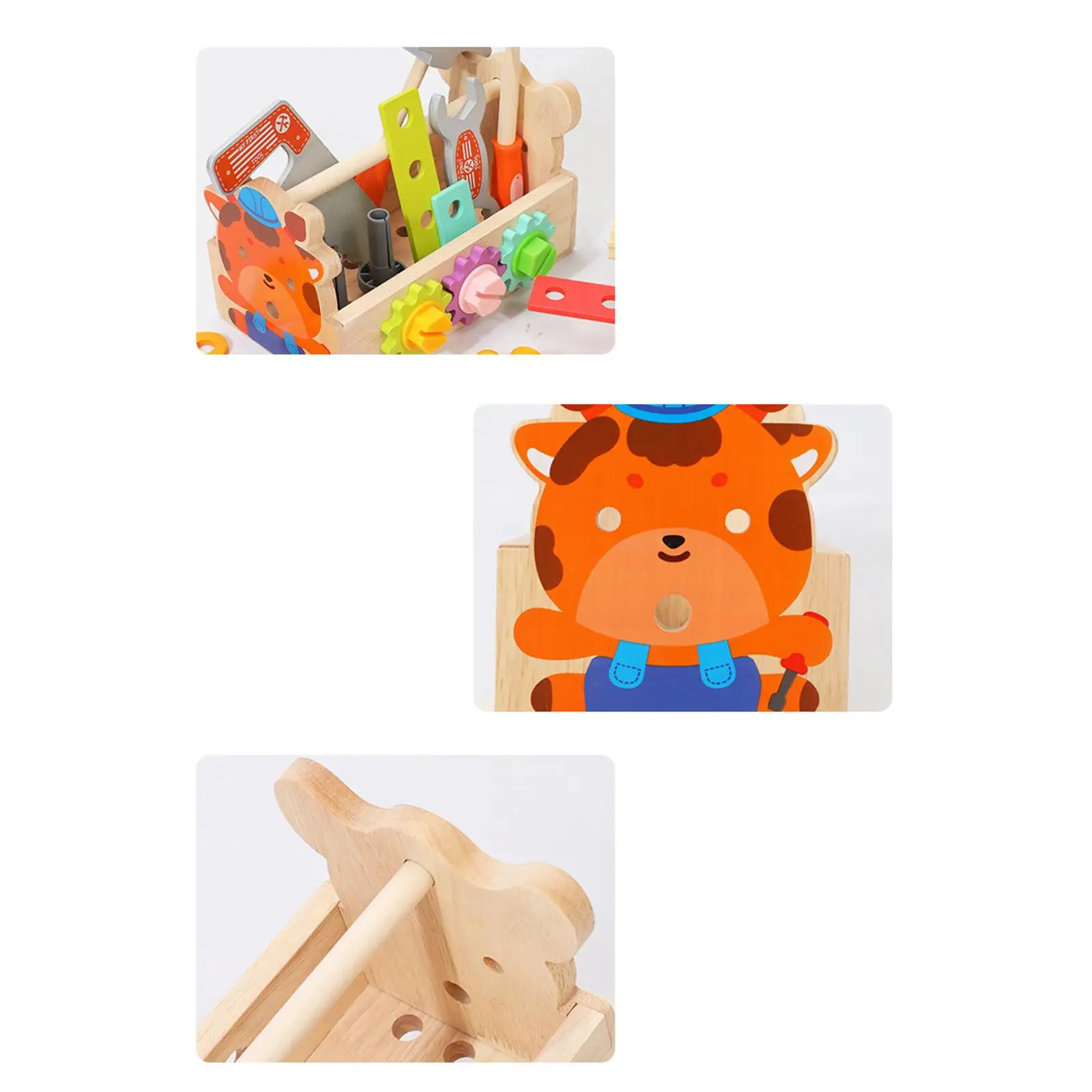 Conjunto de ferramentas de madeira para crianças, Pretend Play Toy, Crianças, 3 Year Olds