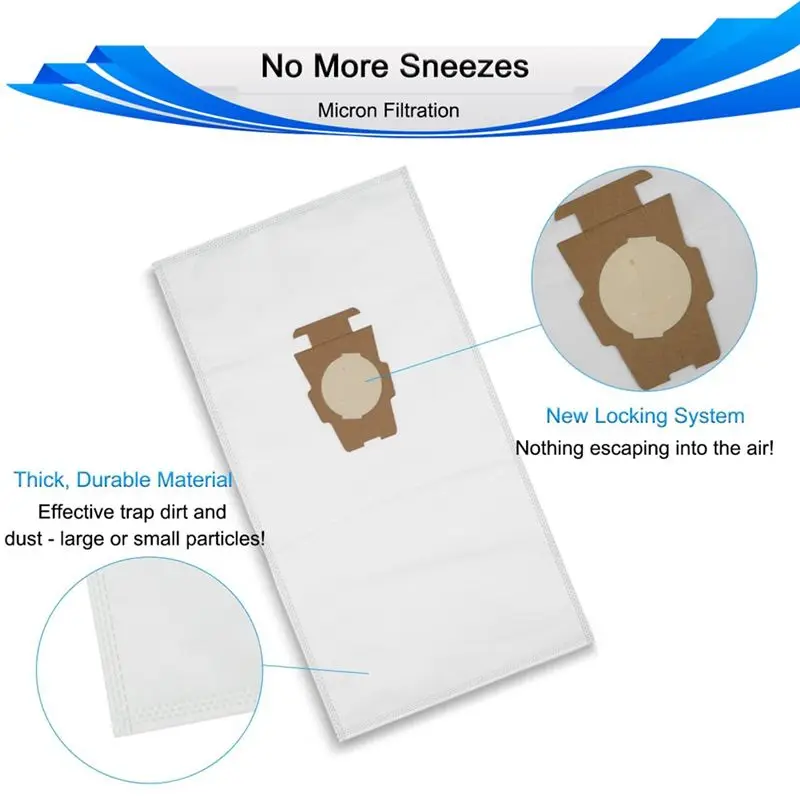 A20F-10PCS Dust Bags For Sentria Vacuum Cleaner G7E/G10/G10E/G5/G6/KY10/MK2/MK3 205811, 205814 Vacuum Garbage Bag Accessor