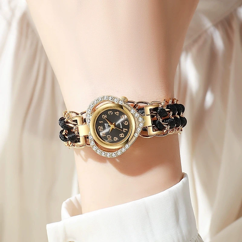 New Fashion Luxury Woman Crystal Heart Bracelet Watch Ladies Wristwatches Women Steel Rope Quartz Watches Gift Reloj Mujer Clock