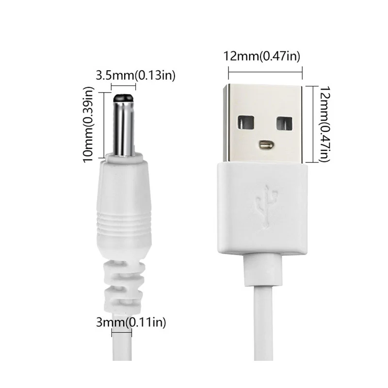 USB to DC3.5x1.35mm round hole small speaker charging cable 5v power cord 3.5 charging cable