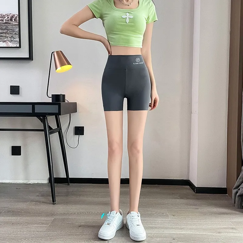 الصيف الحرير الجليد تابوت الجلد Se السراويل النسائية رقيقة المحملة ربع طول في الهواء الطلق يمكن ارتداؤها orts بوت رفع السراويل #3