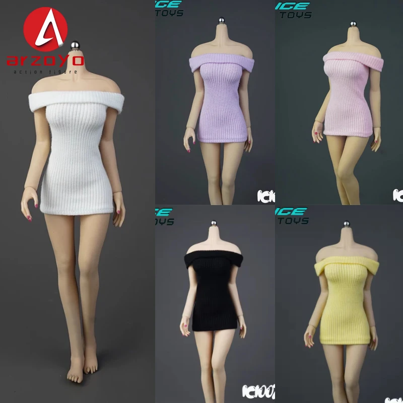 

ICE TOYS IC1007 1/6 Scale Off Shoulder Sweater Dress Female Clothes Model Fit 12-inch Soldier Action Figure Body Dolls