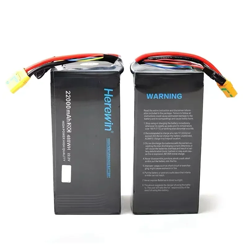 Herewin 22000mah 22.2V 20C 6S Battery Agriculture Battery Special for Agriculture Aircraft