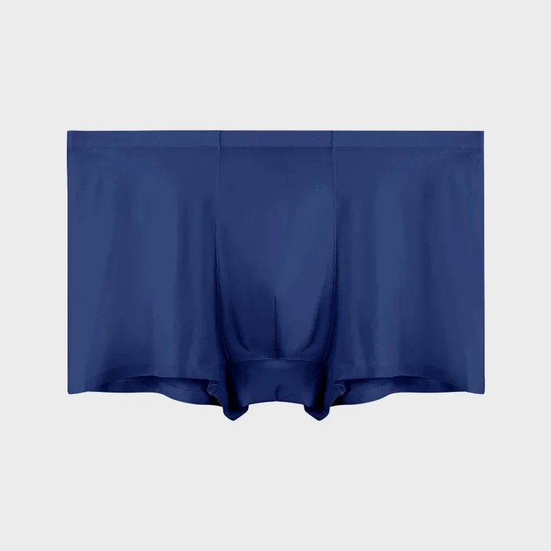 Herrenunterwäsche Großhandel Eisseide Nahtlose Boxershorts Antibakteriell Atmungsaktiv Sport Sommer Dünn Bequeme Viereckige Unterhosen