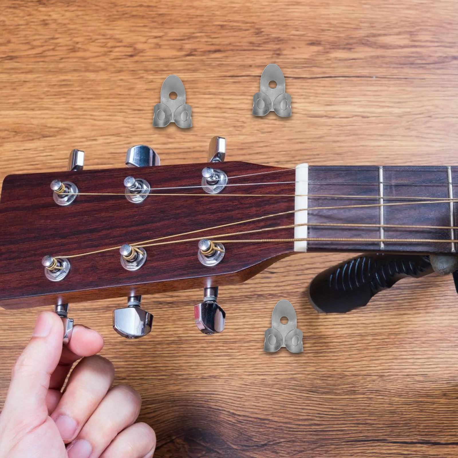 

12 Pcs Guitar Pick Finger Stall Sleeves Picks for Electric Bulk Metal Accessories