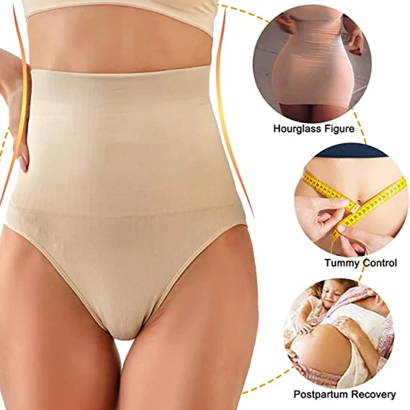 High Waist Tummy Control Panties Women Thong Panty Shaper Slimming Underwear Butt Lifter Belly Shaping Cincher Brief Underpants