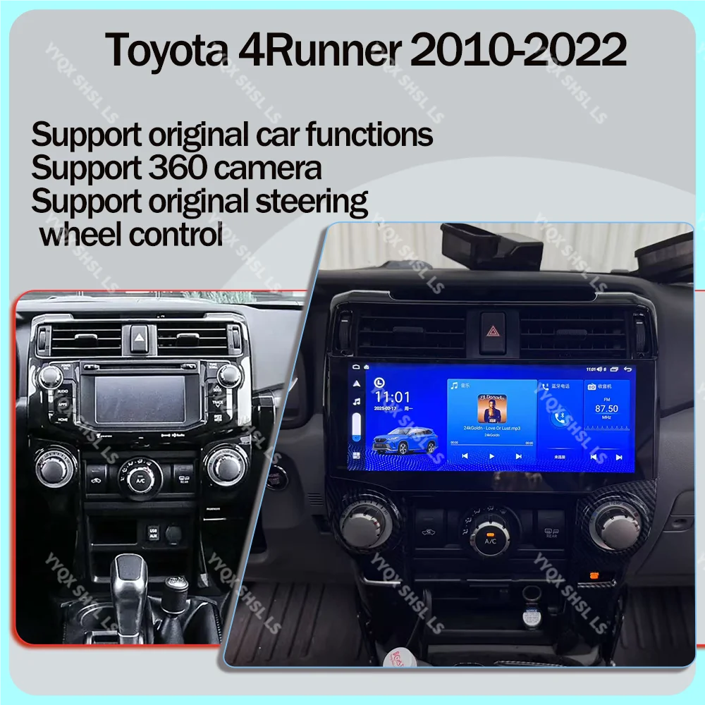 

12.3" Android Screen For Toyota 4Runner 4 RUNNER 2009-2019 Stereo GPS Automotive Navigation Car Radio Multimedia Player Carplay