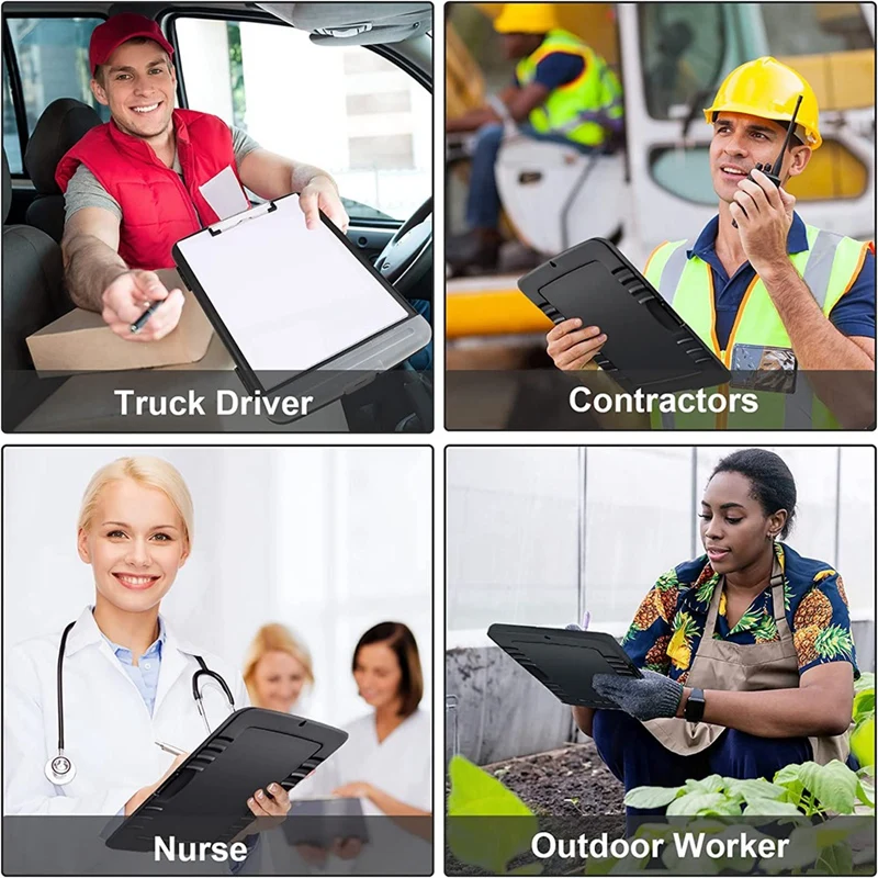 Папка для бумаг с хранилищем, черная Зажимная доска, Детские доски для кормления X 11 с хранилищем и держателем ручки