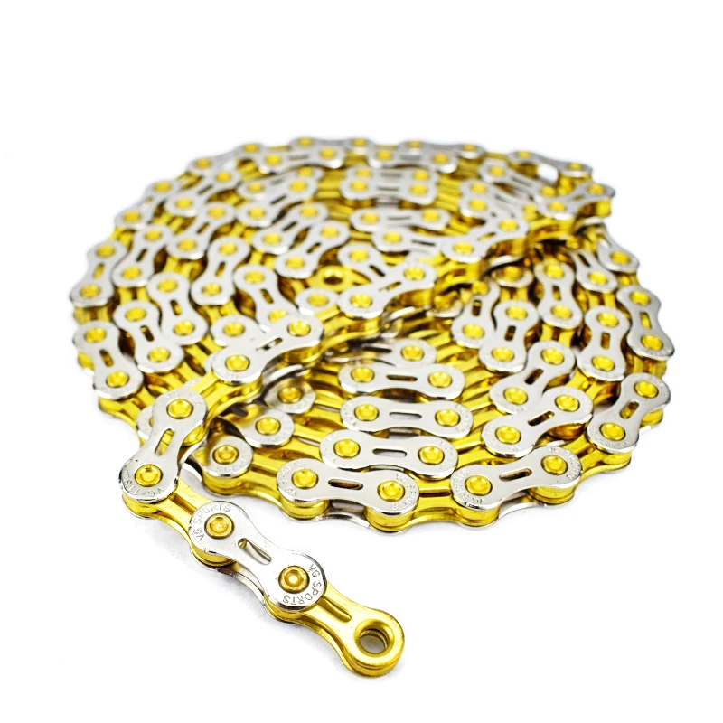 VG Sports 8 9 10 11 Speed Bicycle Chain Half/Full Hollow 8s 9s 10s 11s Ultralight 116 Links Mountain Road Bike Chains Bike Parts