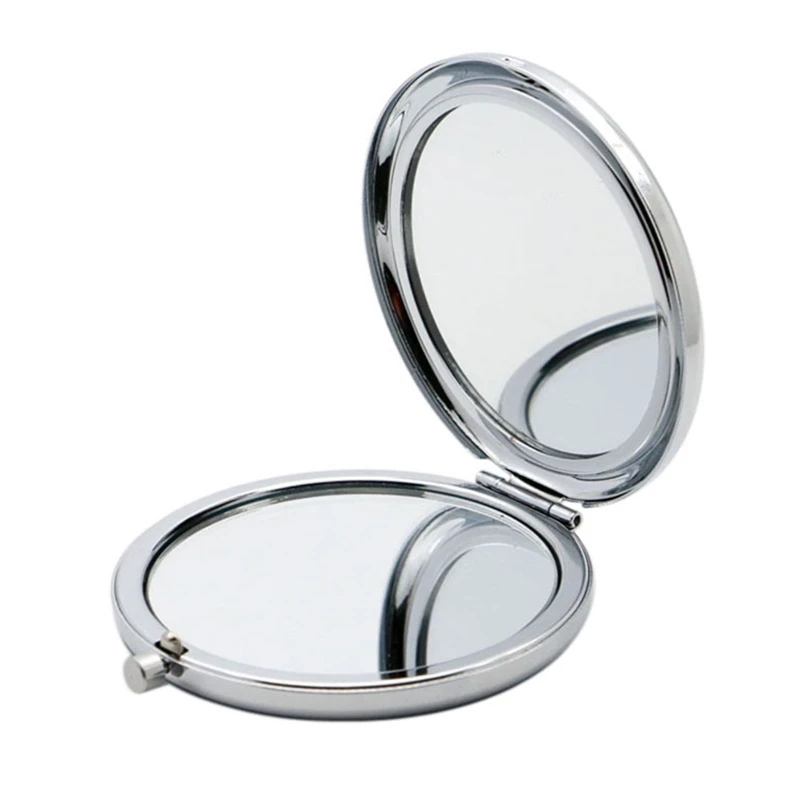 Pocket Mirror Cosmetic Compact Travel Makeup Mirror Silver/Golden Drop Shipping