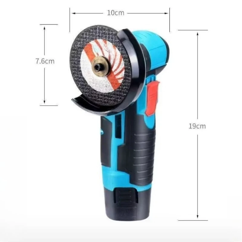 Pneumatic Tool Rechargeable Mini Angle Grinder Brush Motor Cutting Cordless Power Polisher Household And Workshop Diy Processing