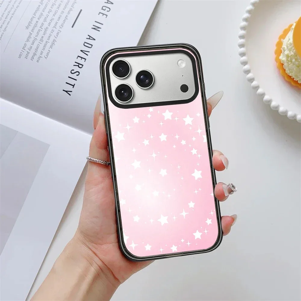 Pink Blunt Star Impact Black Magnetic Phone Case Cover for IPhone 12 13 14 15 16 17 18 Pro Max Case
