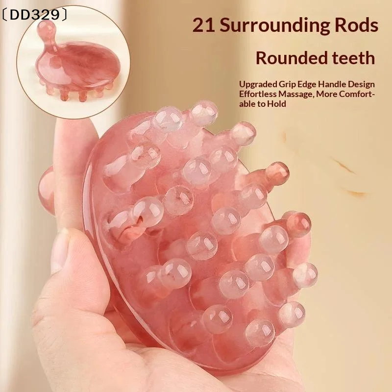 Resin Scalp Massage Comb Smooth Round Nubs Durable For Head Body Relaxation Home Care〔DD329〕