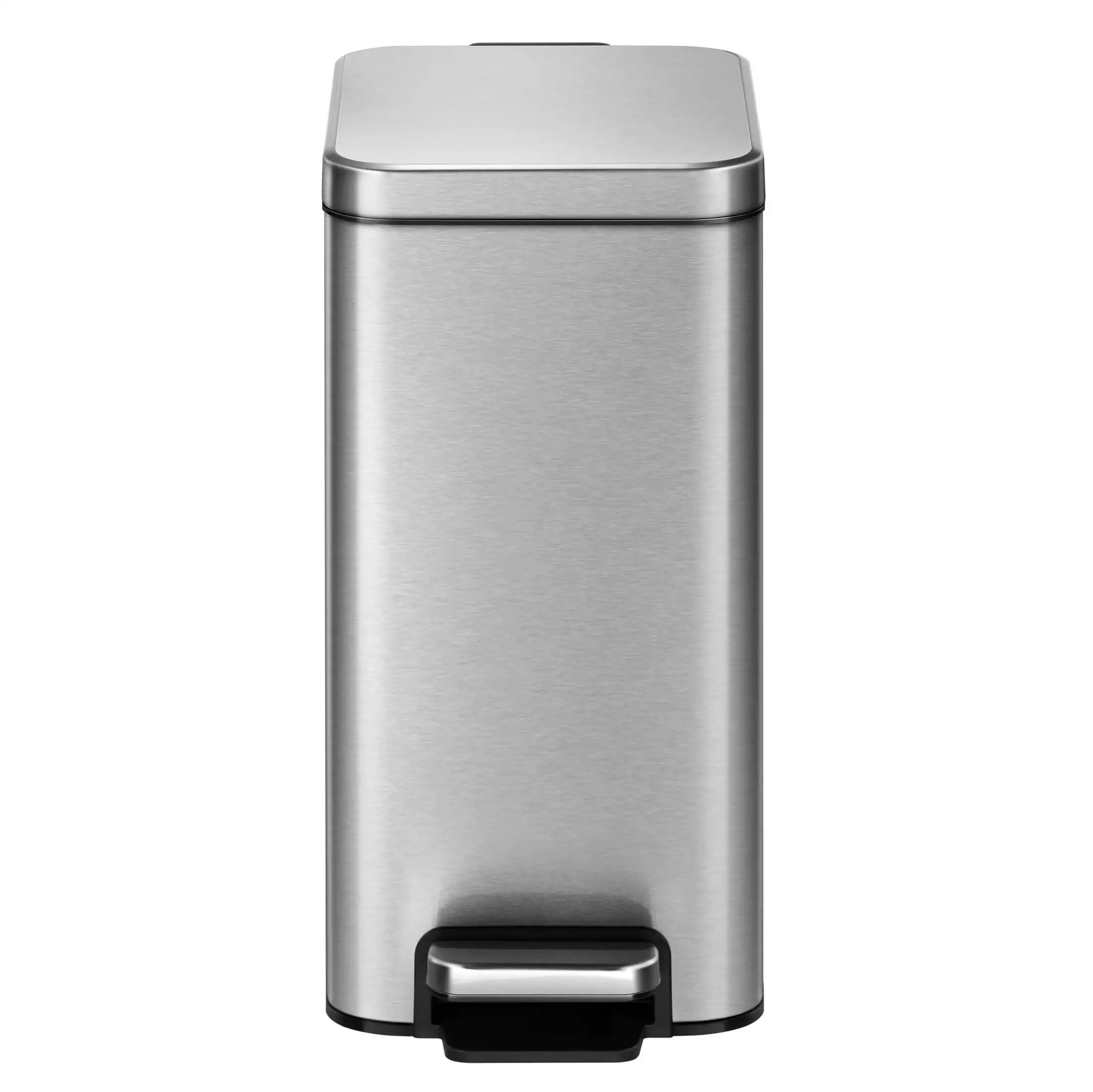 2.6G Slim Stainless Steel Step Trash Can; Bedroom Bath Office Step Can The perfect trash can for your bedroom or office