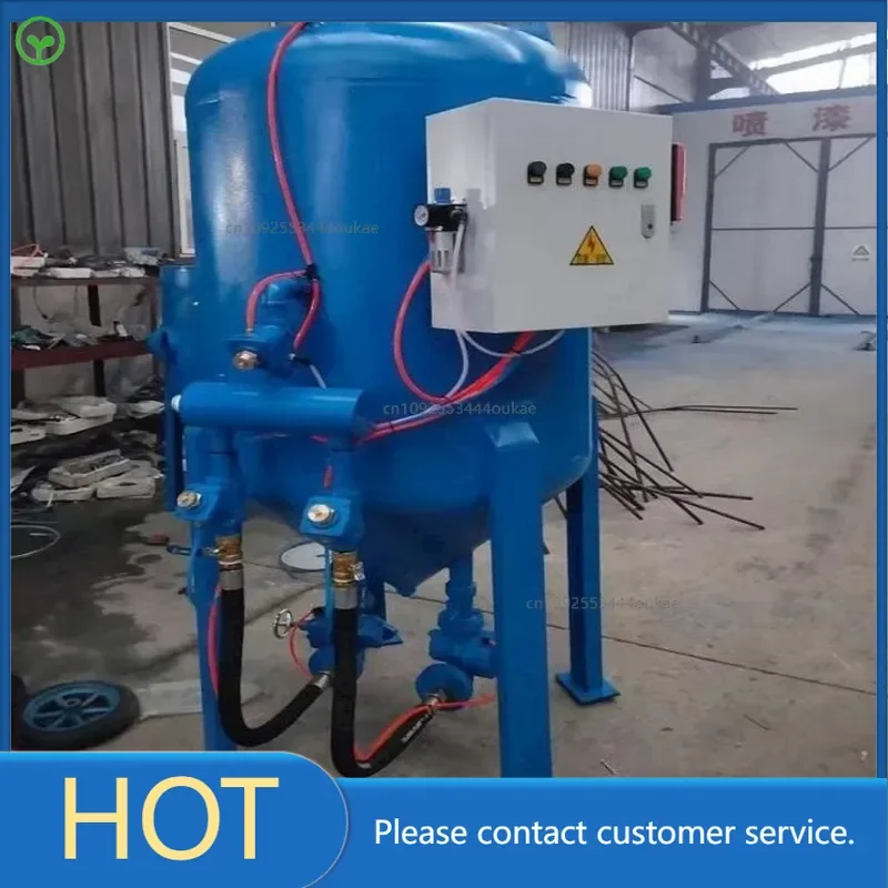 Small mobile sandblasting machine, steel structure pipeline rust sandblasting machine, wet and dry guardrail