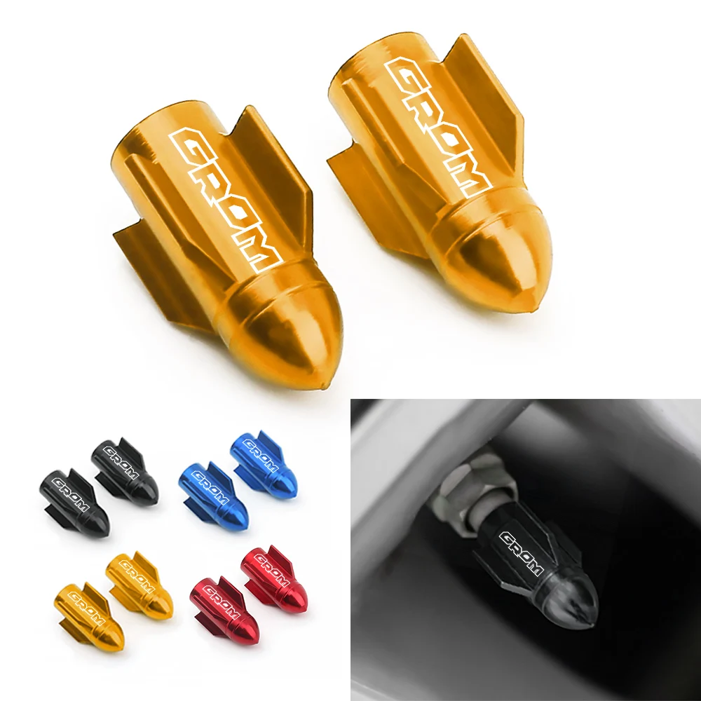 

2pcs For Honda MSX125 Grom MSX 125 CNC Aluminum Motorcycle Tire Wheel Valve Stem Caps Cover Accessories