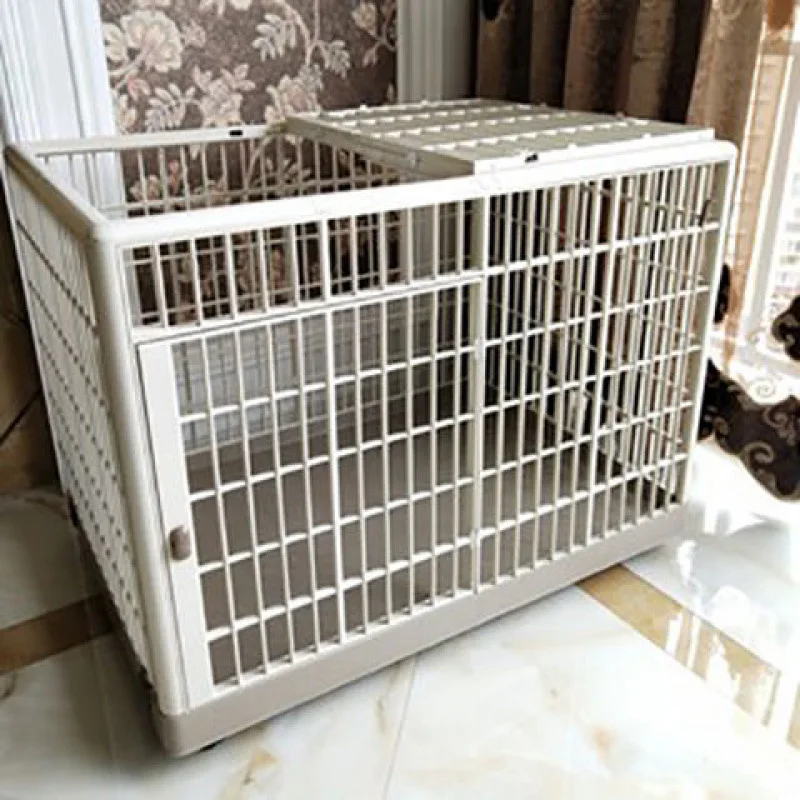 قفص كلب كبير، قفص قطط من الراتنج متوسط الحجم للكلاب الصغيرة في الأماكن المغلقة كورجي شيبا إينو #4