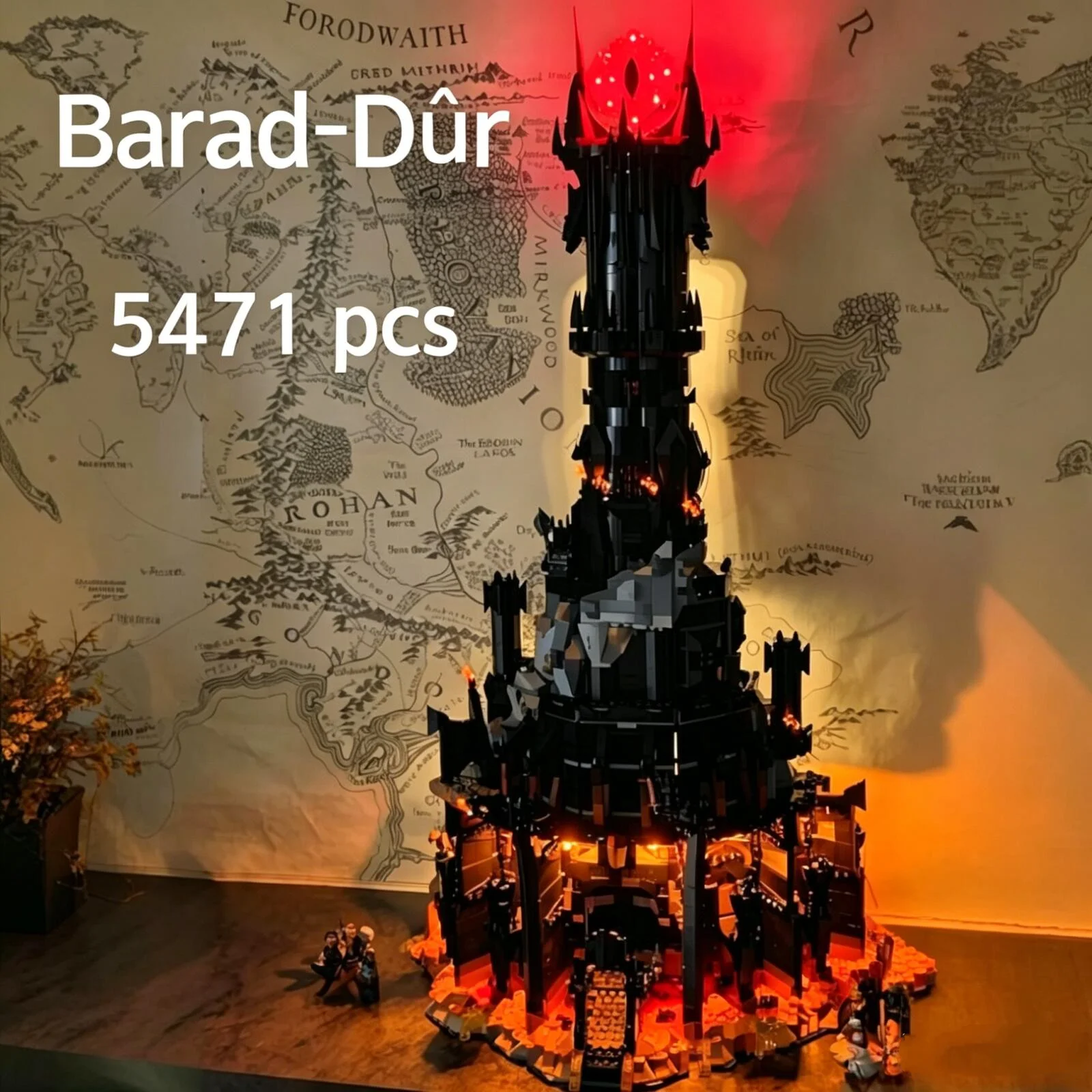 

2026 Popular 5471pcs Lord Rings Barado Fortress Barad Dur Dark Tower 10333 Building Block Puzzle Model Toy For Birthday Gift