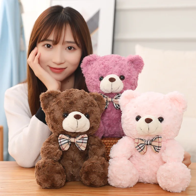 25cm Cartoon Bear Plush Toys Stuffed Soft Animals Dressing up Bear Doll Nice Surprise Birthday Gifts