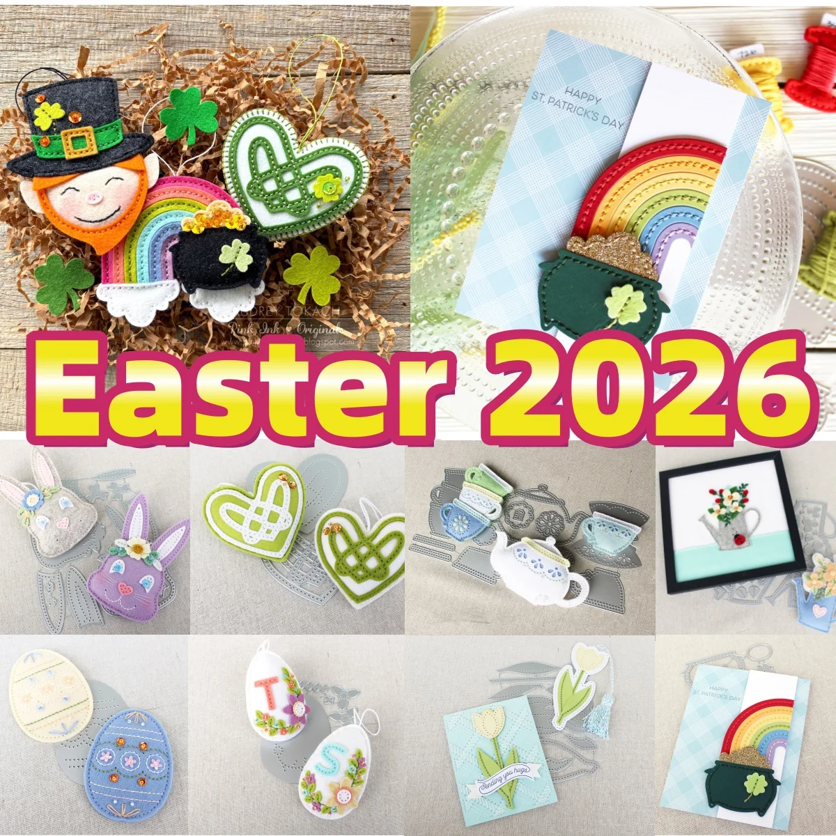 

Felt Die New Floral Egg Grown With Love Teapot Bunny Heart Metal Cutting Dies for DIY Making Gift Card Scrapbook Easter 2026