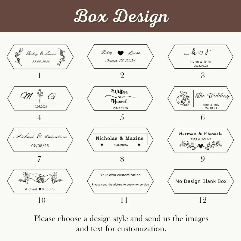 Free Custom Walnut Wooden Ring Necklace Box Personalized For Wedding Anniversary Gift Necklace Earring Ring Storage Jewelry Box - view 6