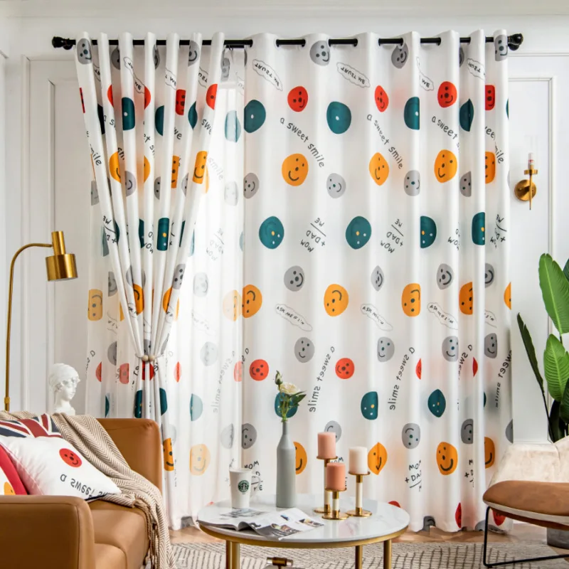 

UI462-Modern simple bedroom printed curtains