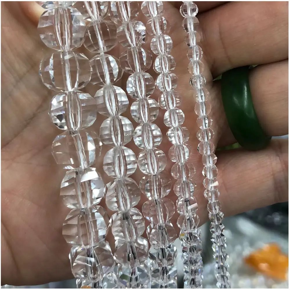 Wholesale Natural Stone Crystal Quartz Glass Beads Faceted Smooth Irregular Loose Bead For Jewelry Making Charm Accessories DIY
