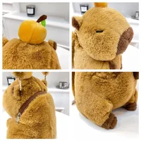 Cute Soft Plush Capybara Backpack Girl Fashionable Crossbody Bag for Women Kawaii Shoulder Bag for Children Gifts for Girlfriend 4