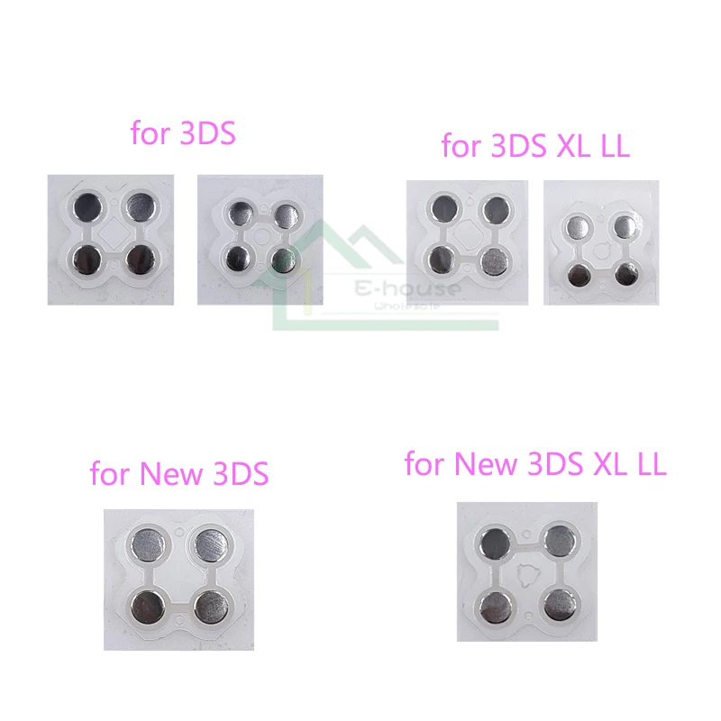 For Nintendo 3DS XL for New 3DS XL LL Controller D Pads D-Pad Metal Dome Snap Buttons Conductive Film for 3DS for New 3DS