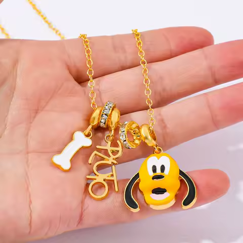 Pluto Anime Cartoon Dog Pendant Necklace - Creative Funny Unisex Gift Jewelry for Men And Women