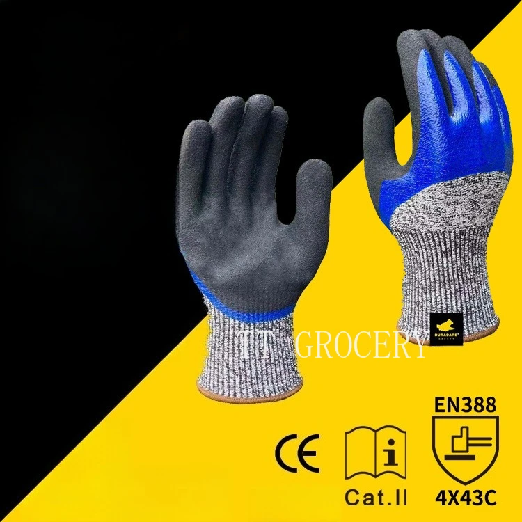 

Nitrile Coated Gloves Waterproof Cut Resistant Wear-Resistant Work Gloves for Labor Protection Handling Gardening Auto Repair