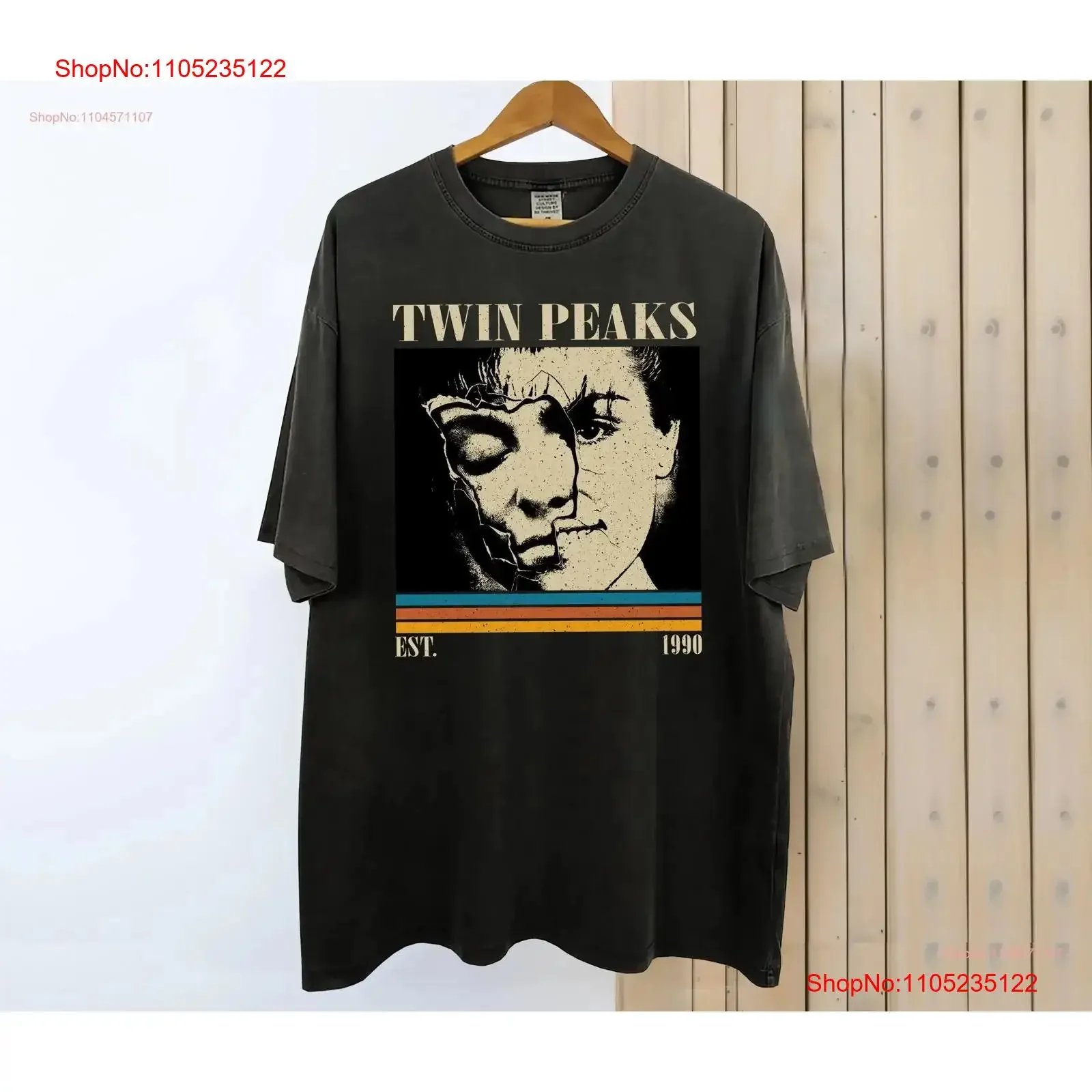 

Футболка из сериала Twin Peaks, винтажная ретро классическая футболка для него, винтажная стираная мягкая дизайнерская одежда, повседневная слегка