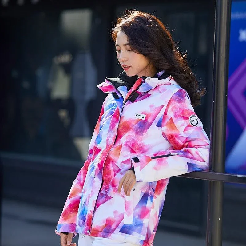 

Ski Jacket For Women's Single Board Double Board Mountainee ring Outd oor Skiing Win dproof Waterproof And Warm Top OT4