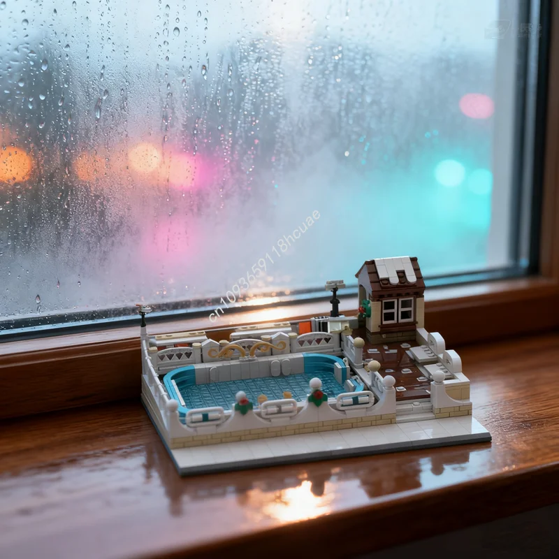 

1236 шт. MOC катание на коньках Rink модульная модель строительные блоки строительные рождественский подарок сборная игрушка DIY образование день рождения