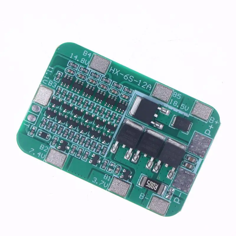 Module PCB de Batteries Li-ion 18650, 6 paquets, pour Kits de bricolage, carte de Protection BMS 6S 15A 24V, 1 pièce