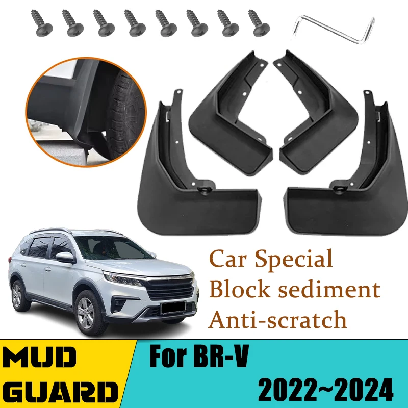 For Honda BR-V DG3 Accessories 2024 2023 2022 Auto Muds Flaps Mudflaps Fender Front Rear Flaps Anti-Splash Guard Car Accessories