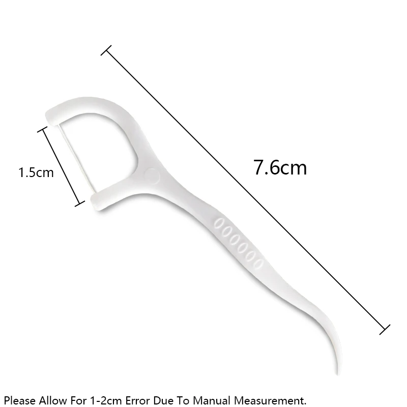 50/100 palitos dentários descartáveis do flosser do fio dental dos pces alto-estiramento da vara da linha dental do polímero escova interdental do cuidado oral