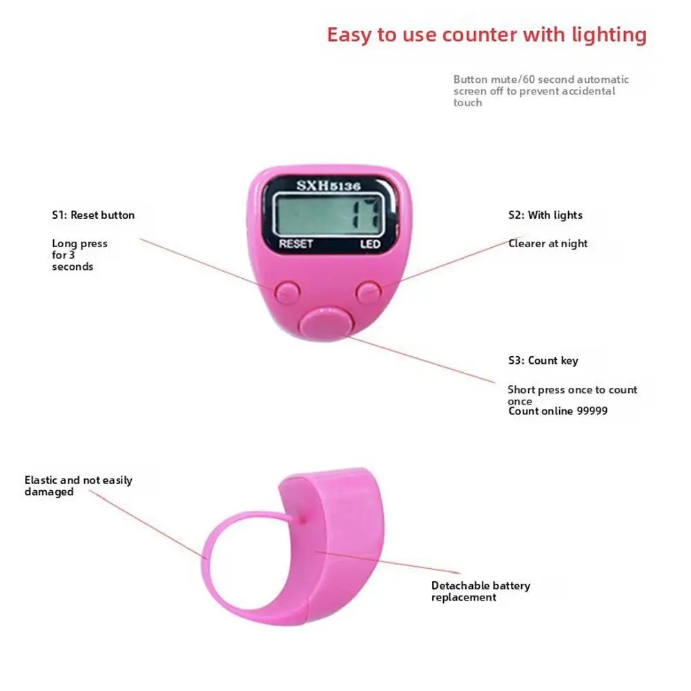 Universal sports finger counter electronic counter with LED backlight