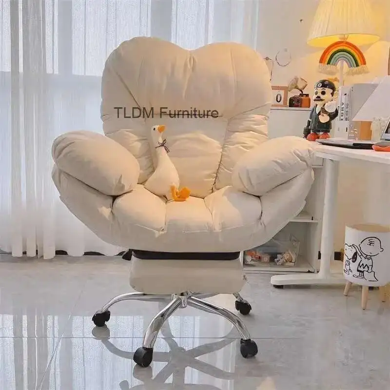 

Nordic Comfortable Backrest Office Chairs Lazy Leisure Computer Chairs for Office Furniture Student Rotating Lift Gaming Chairs