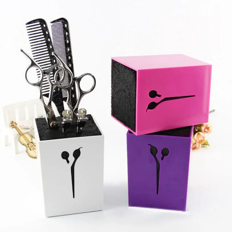 Hair Salon Tool Organizer Storage Box Scissors Combs Clips Rack For Home Use Countertop Desk Shelf Barber Styling Accessories