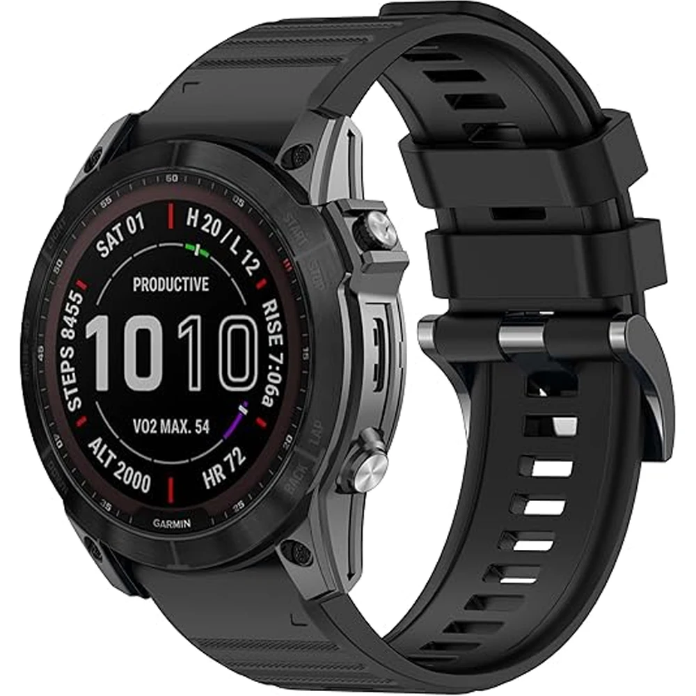 22/26mm QuickFit Silicone Bands For Garmin Fenix 7 7X 6 6X Pro 5 5XPlus Original Watch Strap For Fenix 8 Pro Epix Gen 2 Bracelet view 3