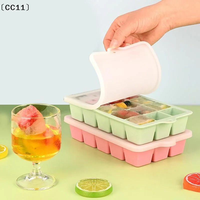15Grid Food-grade Silicone Large  Tray Mold Stackable Extra-large Lce Cube Square Tray Mold DIY Ice Maker  Tray〔CC11〕
