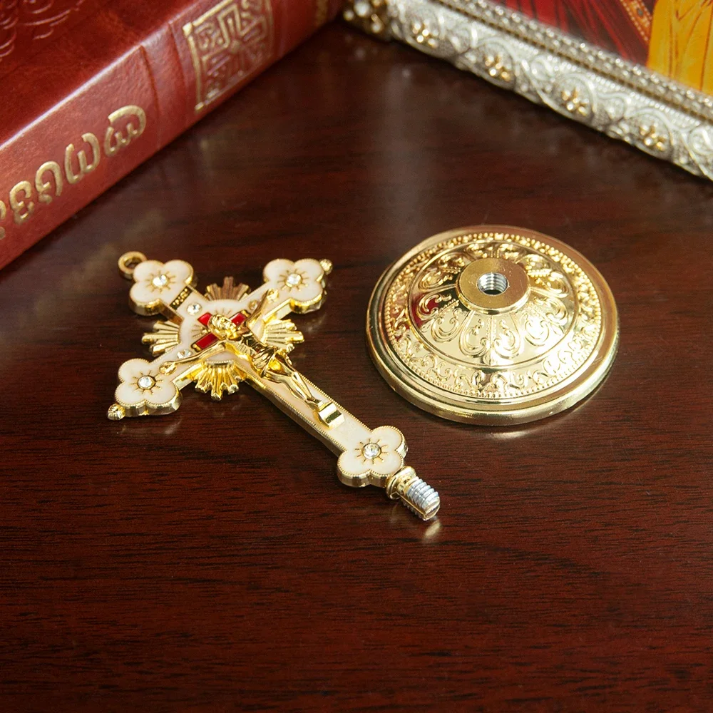 جديد 2026 صليب قائم ، صليب الطاولة ، صليب مع حامل صليب يسوع للمذبح ديكور المنزل صندوق تزيين الطاولة هدية #3