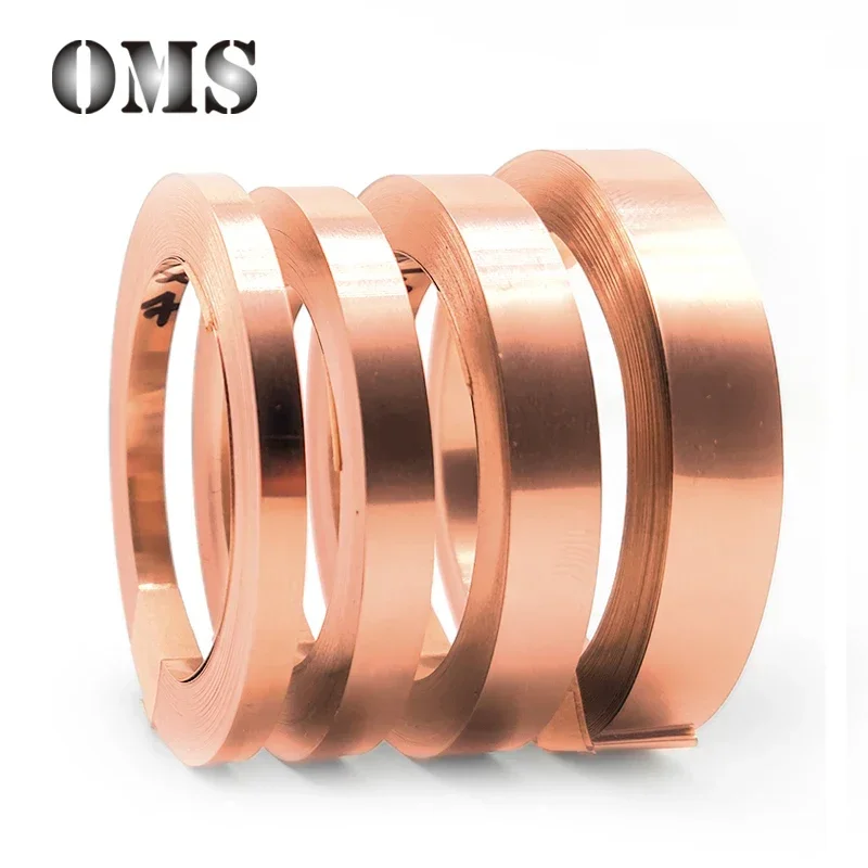 5M Pure Copper Strip 0.15 / 0.2 mm High Purity T2 Cu Strap For Li-ion Battery Pack Connection Copper Strips Welding Connector