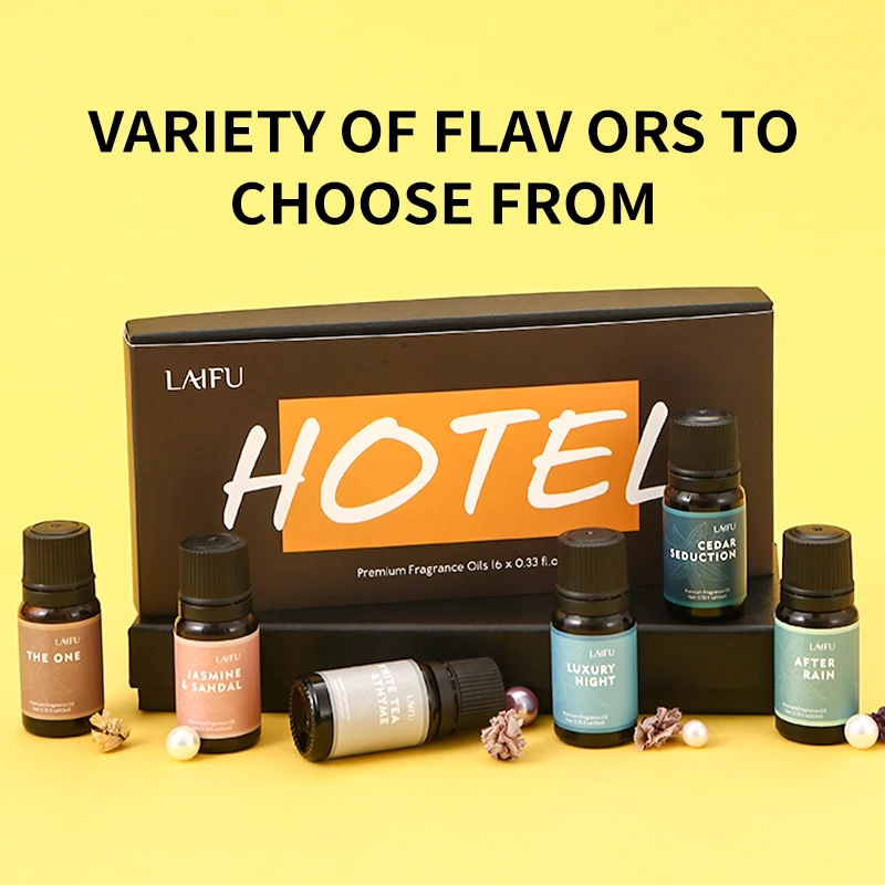 맞춤형 아로마테라피 에센셜 오일 키트 - 천연 수용성 공기 청정제, 휴식, 스트레스 해소 및 웰을 위한 탈취제